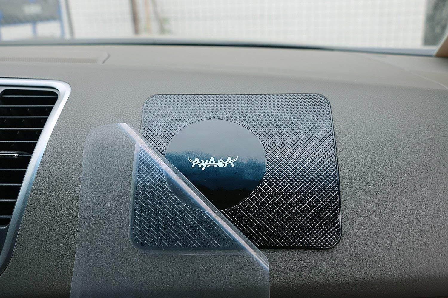 AyasA z100 Car Pad Non Slip Sticky Anti Slide Dash Cell Phone Mount Holder Mat Car Dashboard Sticky Pad Adhesive Mat for Cell Phone/Electronic Devices/GPS