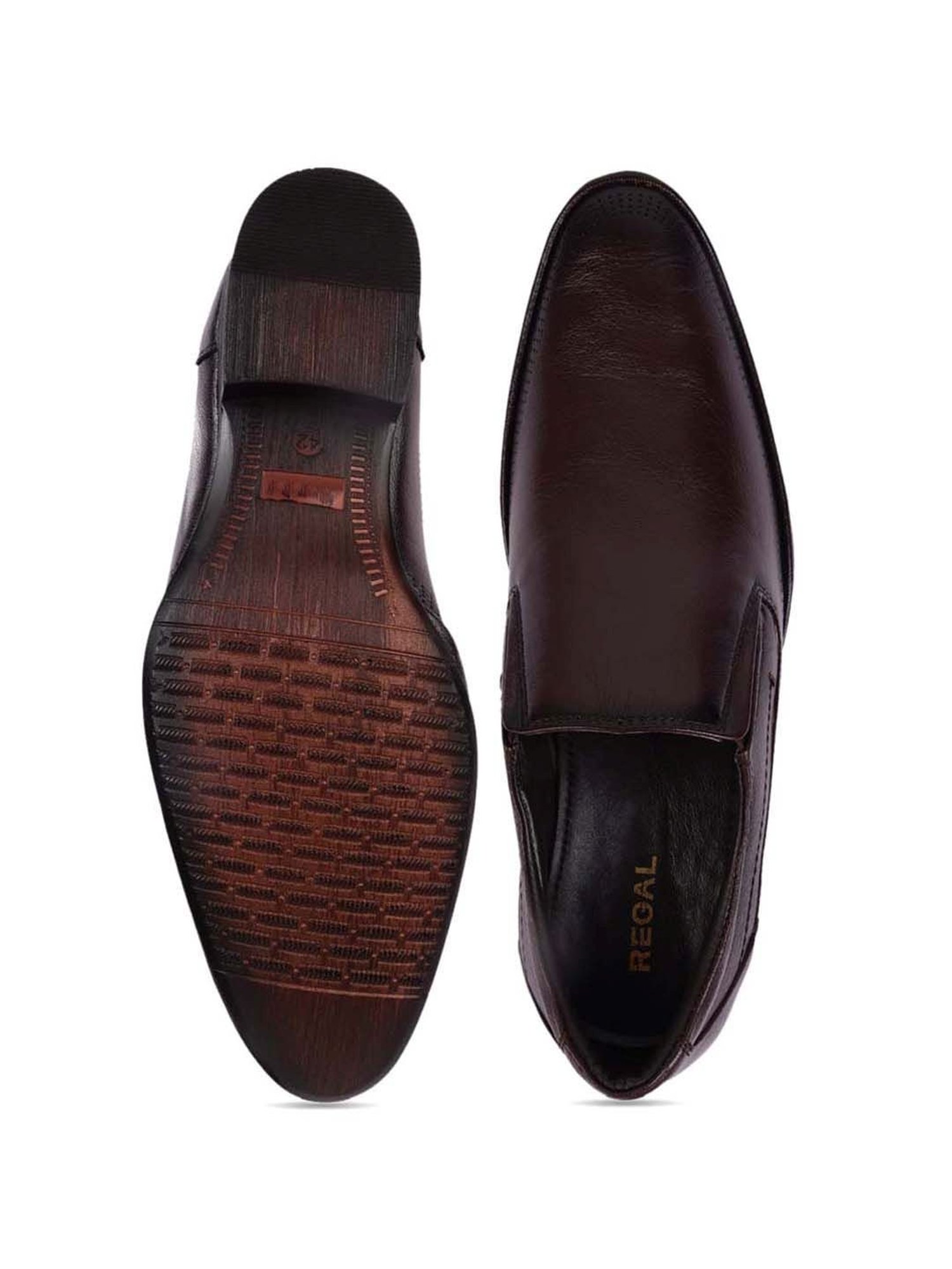 Regal Men's Brown Formal Slip-Ons