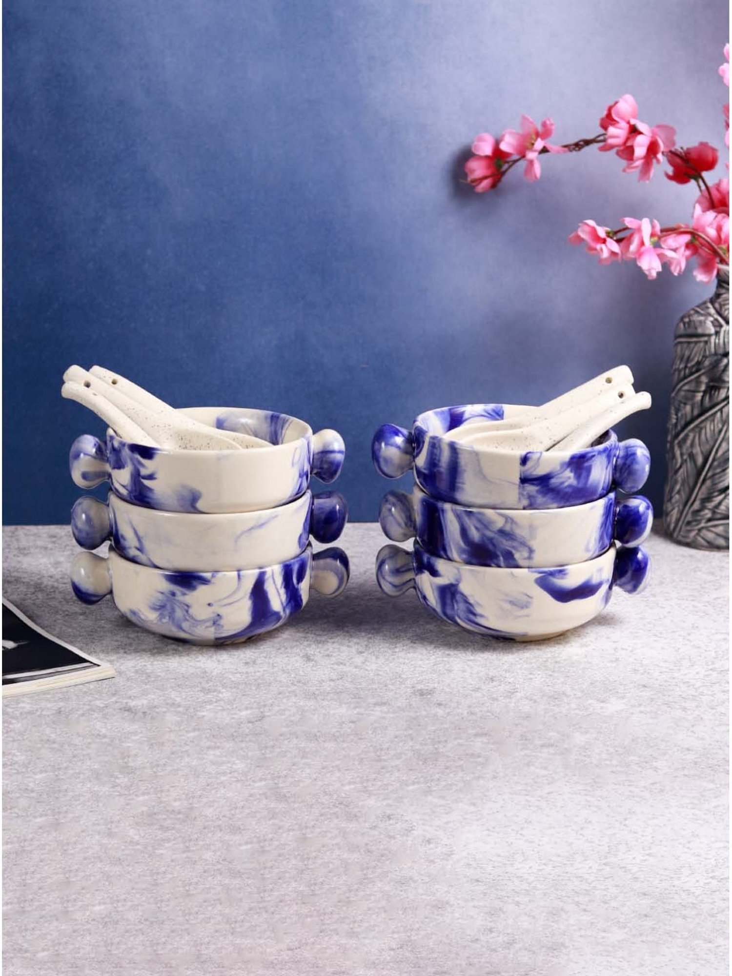 @home Nilkamal Black Polypropylene Snack Bowl With Lid (0.46 L)