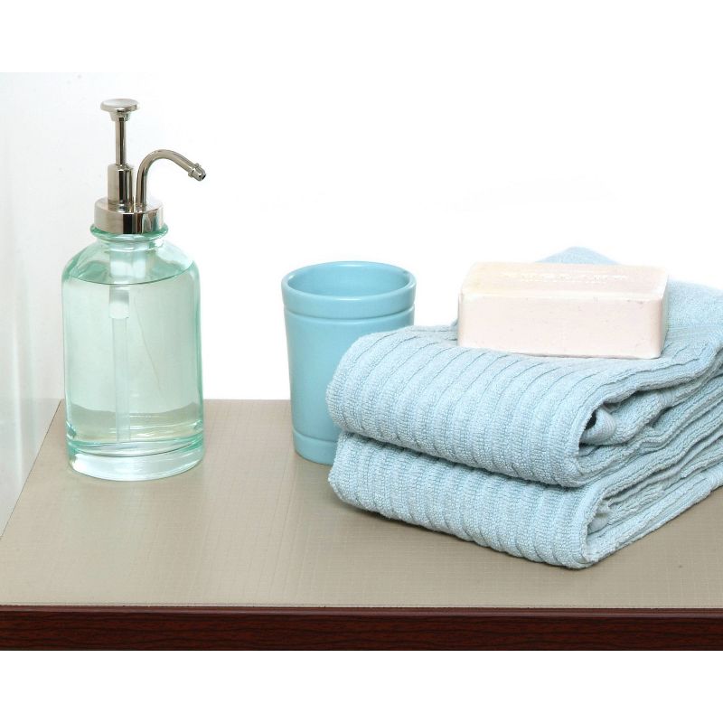 Con-Tact 18"x4' Zip-N-Fit Premium Non-Adhesive Ribbed Shelf Liner Taupe