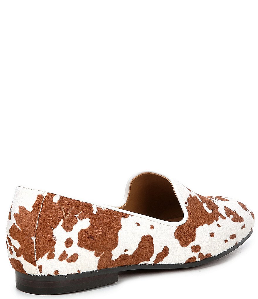 Vionic Willa Slip-On Cow Print Calf Hair Loafers
