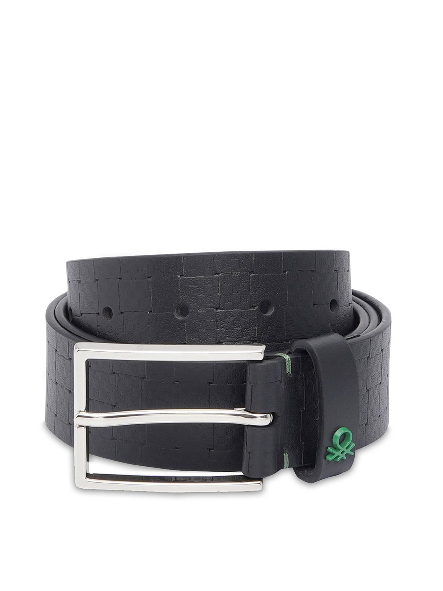 Fossil Julian Black Leather Solid Waist Belt
