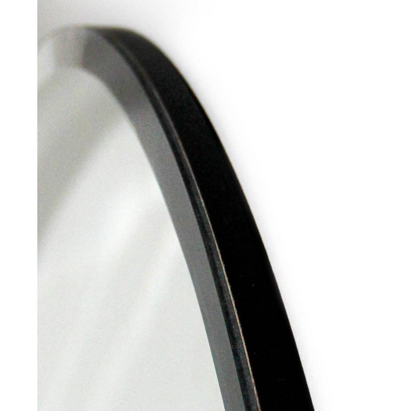 24" Westport Round Frameless Beveled Glass Wall Mirror Silver - Alpine Art & Mirror