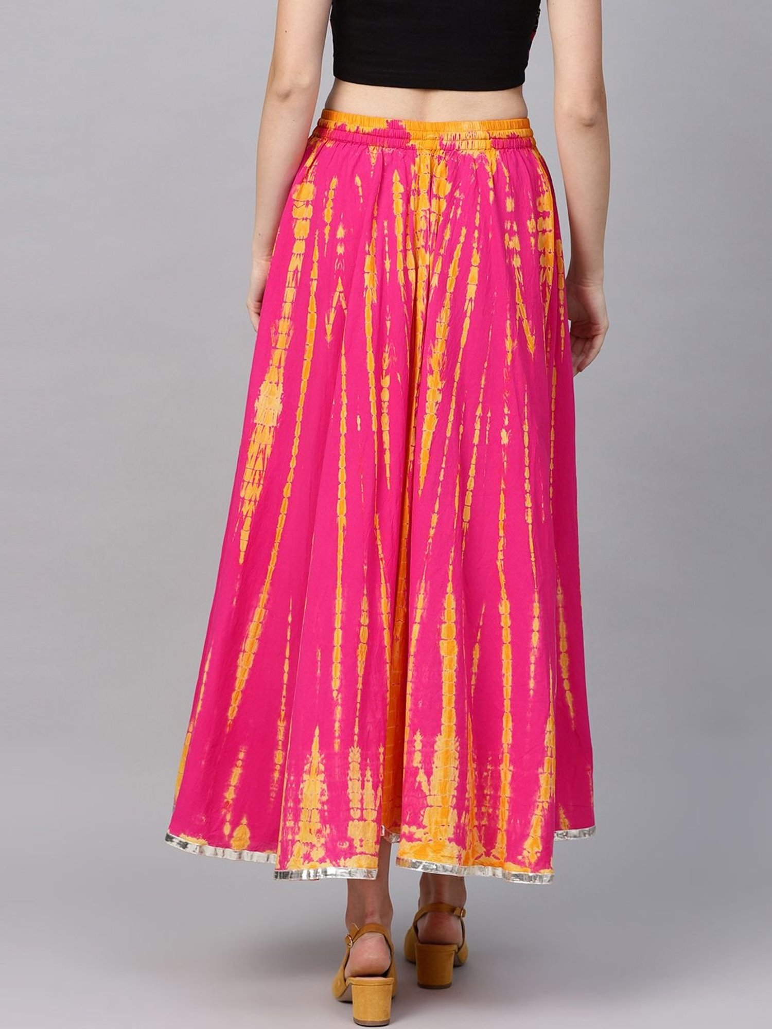 KSUT Pink Printed Skirt