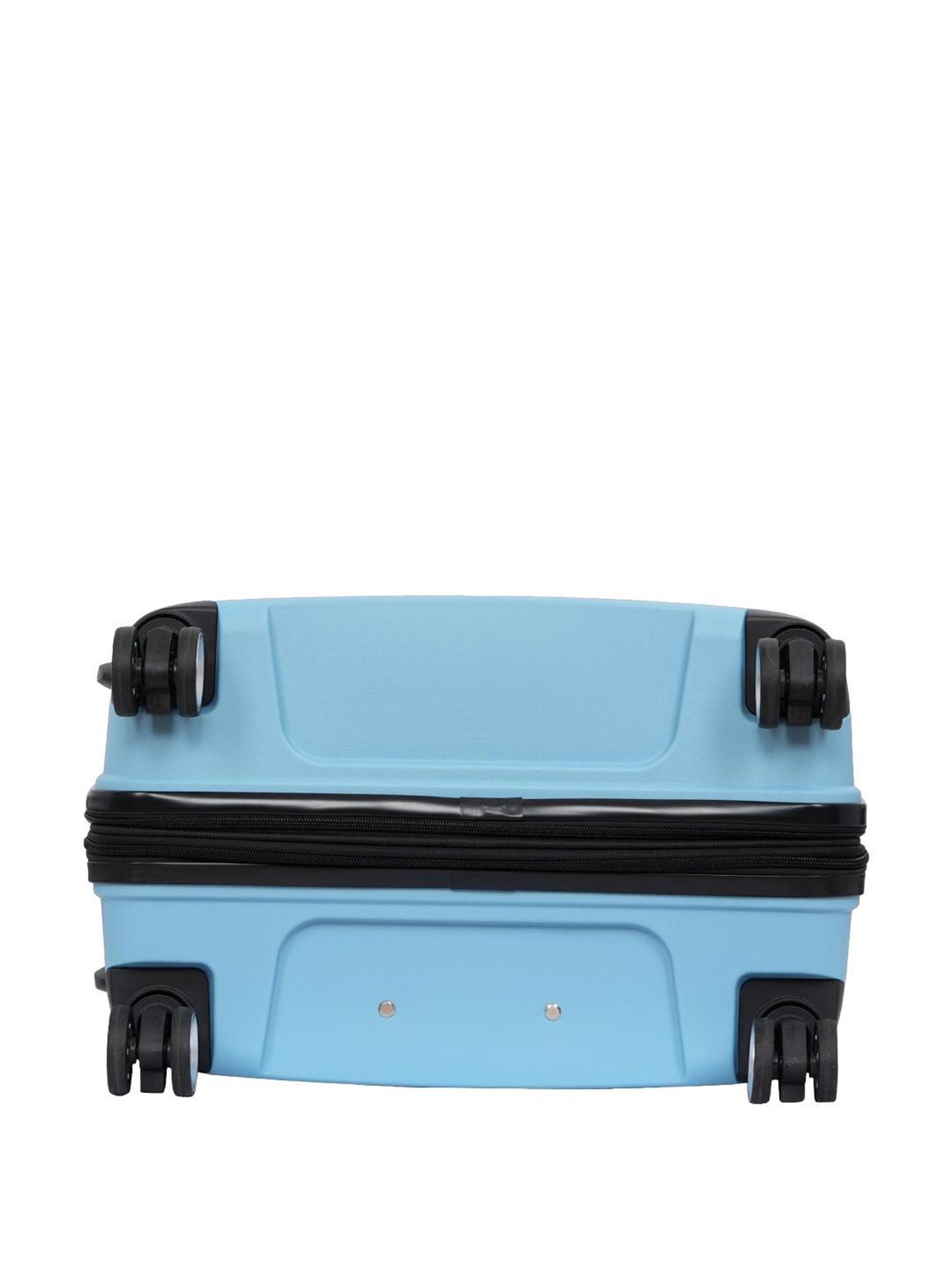 The Vertical Stellar Blue Wheels 8 Medium Hard Cabin Trolley Bag
