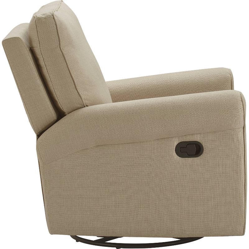 Hughes Swivel Recliner Chair Sand - ClickDecor