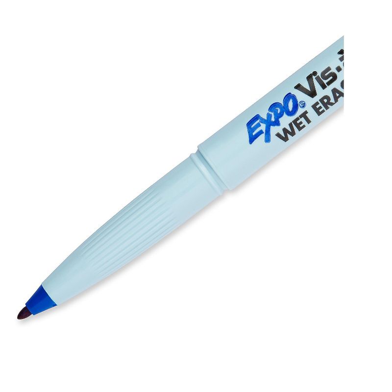 EXPO Vis-&agrave;-Vis Wet-Erase Marker Fine Point Blue Dozen 16003