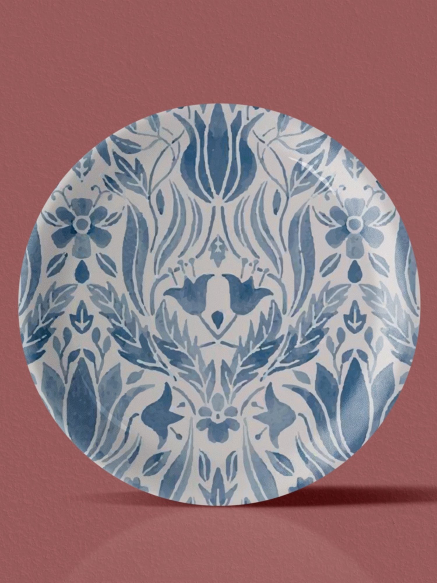 Nestroots Indigo Heritage Multicolor Porcelain Wall Plate