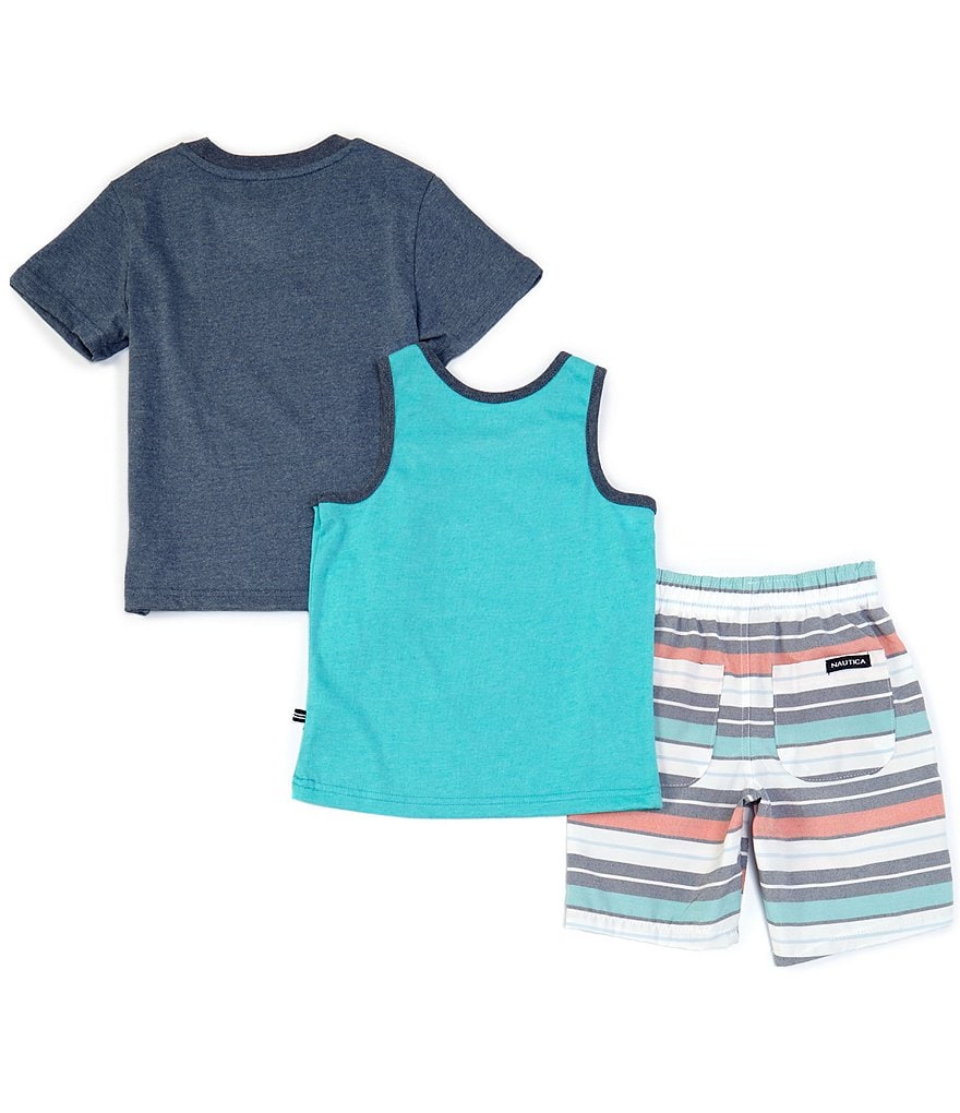 Kinetic by Class Club Little Boys 2T-7 Short-Sleeve Play Hard Performance Tee and Shorts Set
