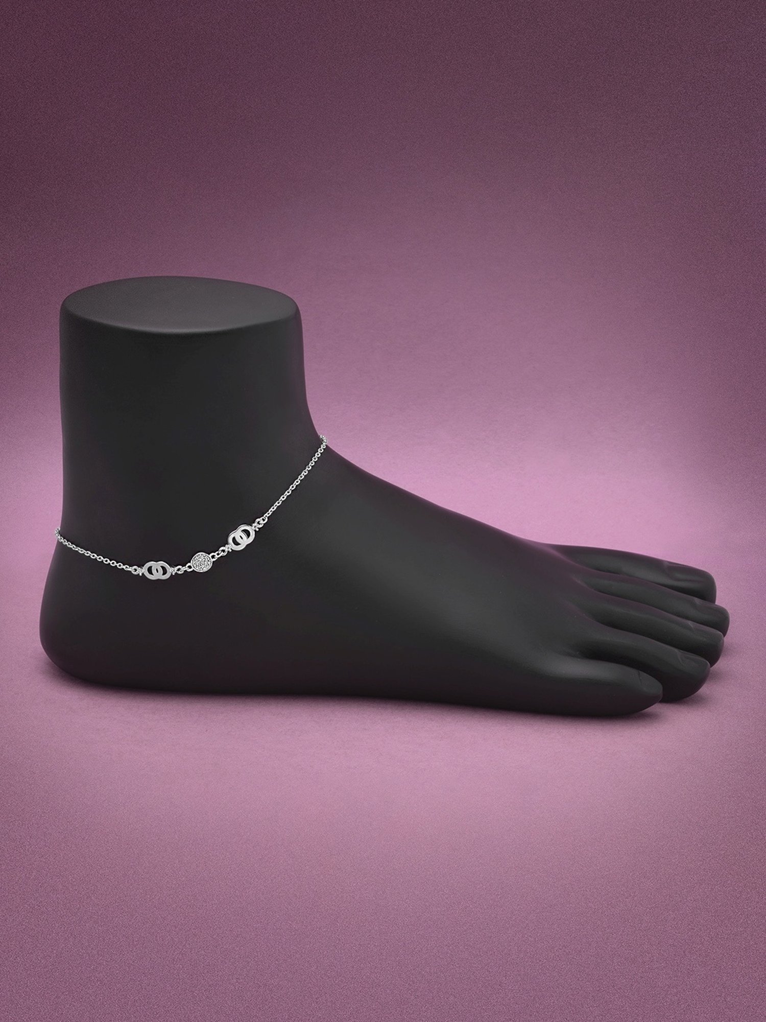 Silberry 92.5 Sterling Silver Isabelle Anklet