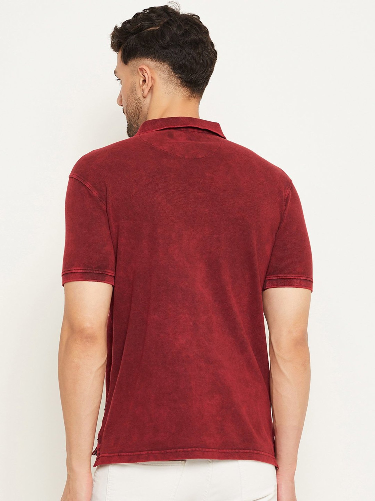 Club York Maroon Regular Fit Polo T-Shirt