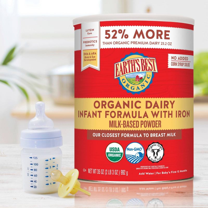 Earth's Best Organic Infant Formula with Iron Powder - 32oz