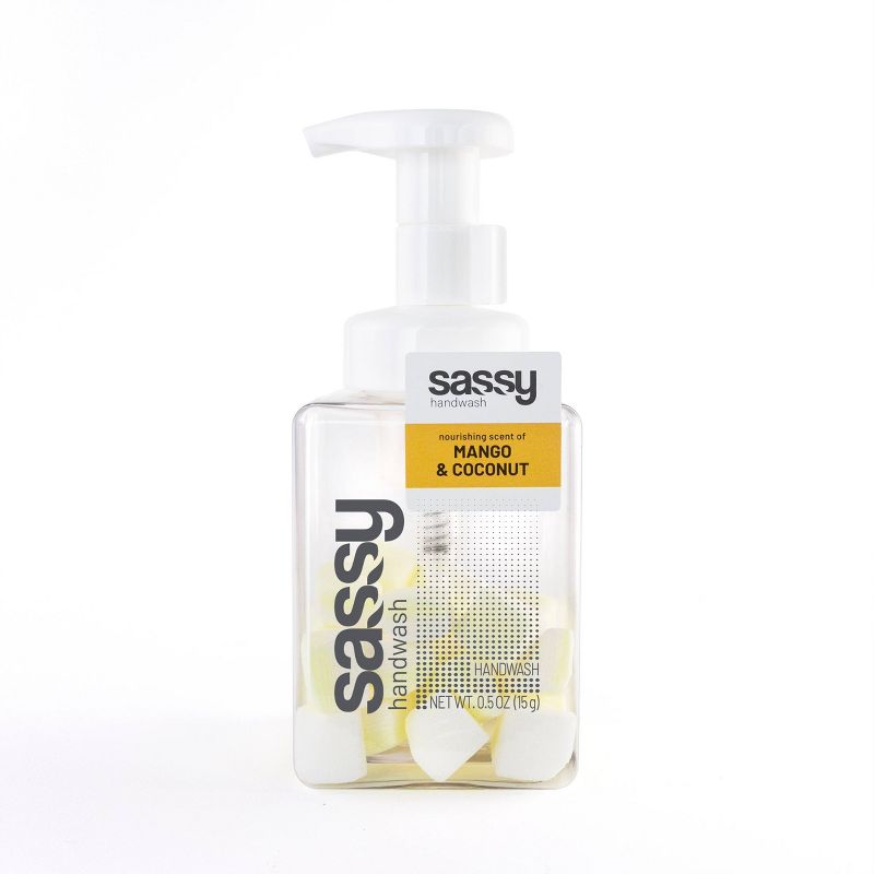 SASSY Refillable Foaming Handwash - Nourishing Scent of Mango & Coconut  - 0.5oz