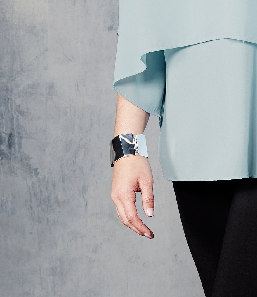 Robert Lee Morris Soho Square Hinge Cuff Bracelet