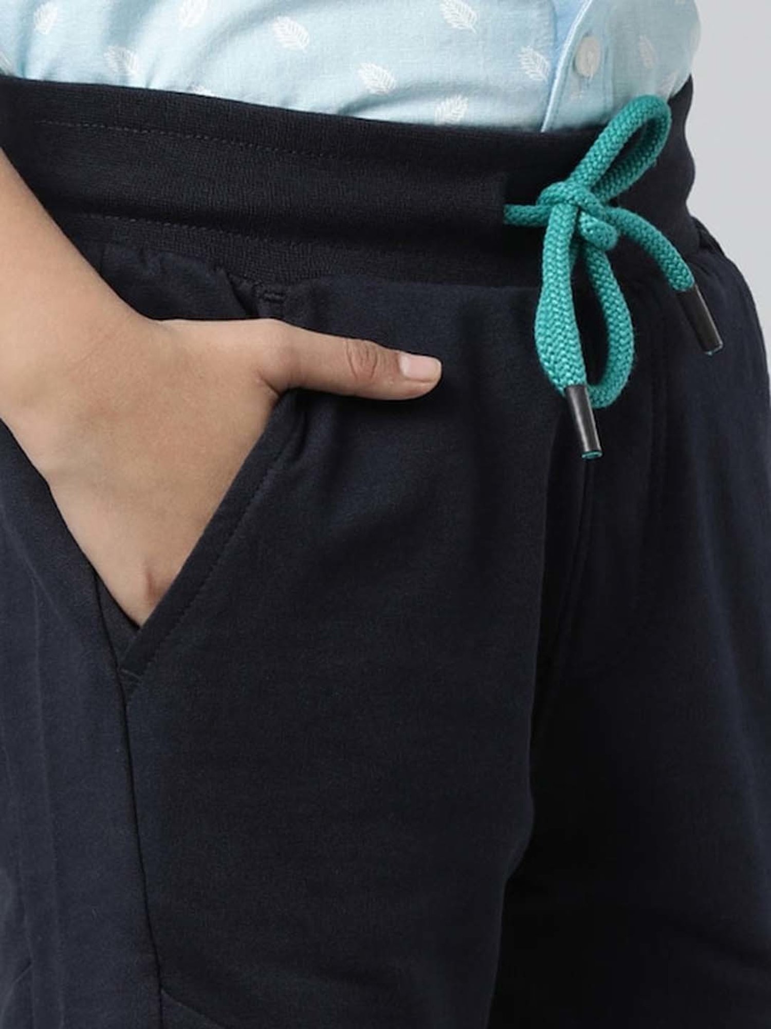 Indian Terrain Kids Navy Printed Joggers