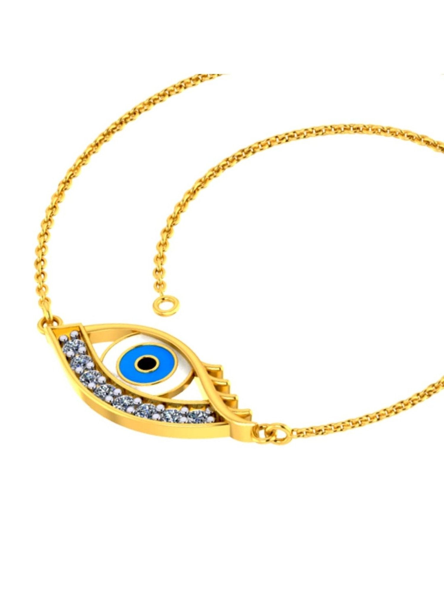 Mia by Tanishq Cupid Charm 14k Gold & Diamond Bracelet for Women