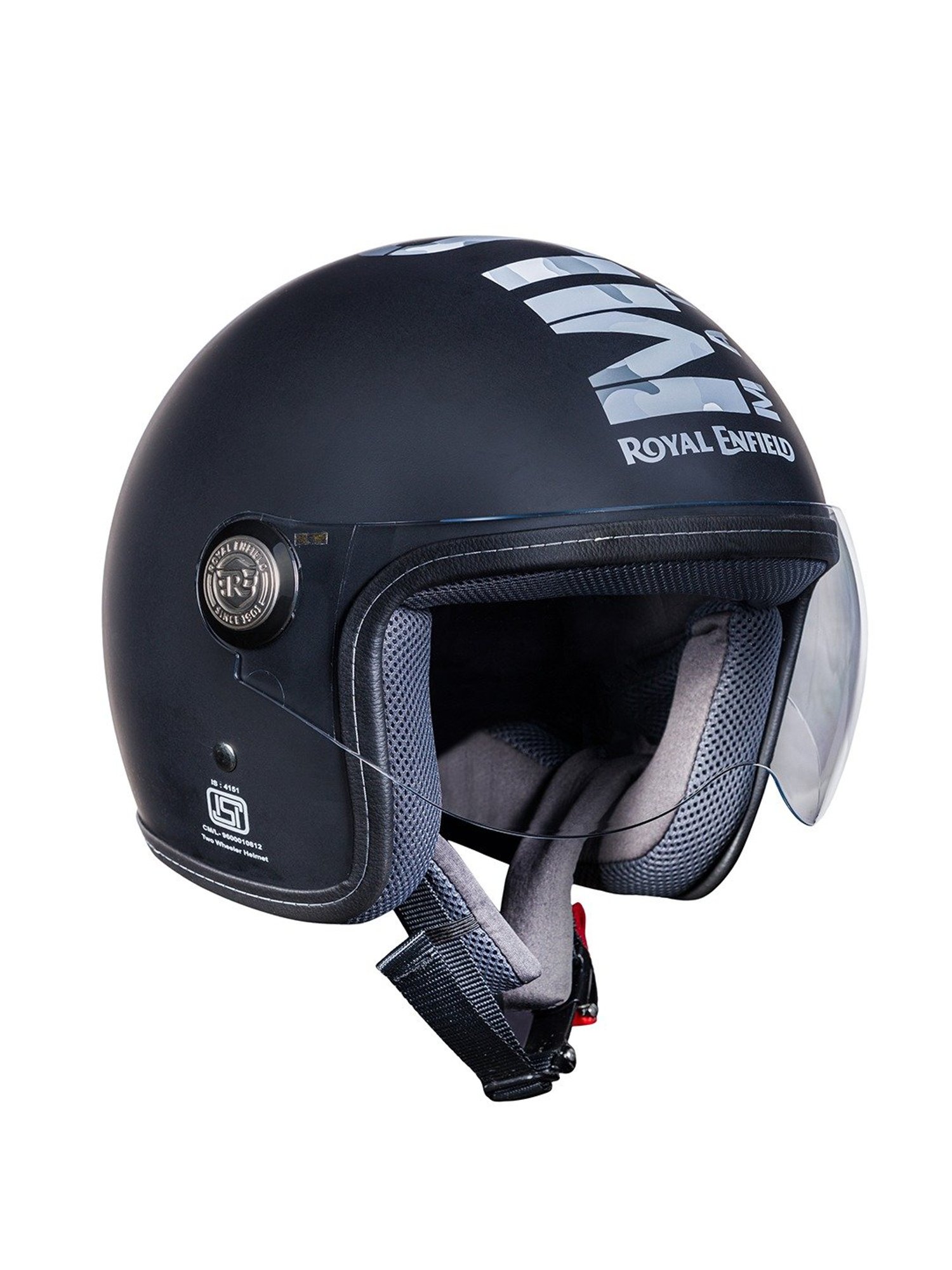 Royal Enfield Chopper Open Face MLG Helmet Matt Black XL