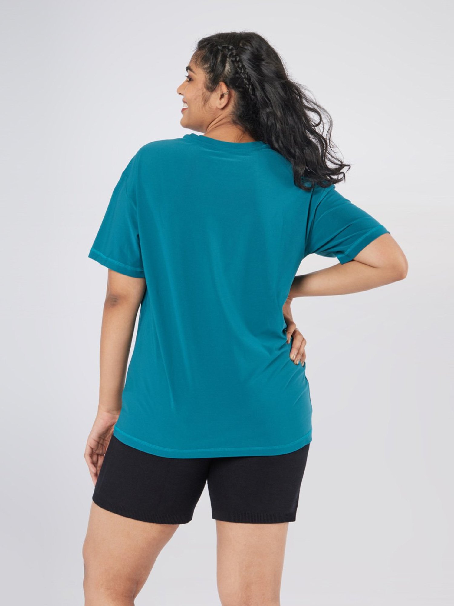 BlissClub Teal The Breezy Boyfriend Tee