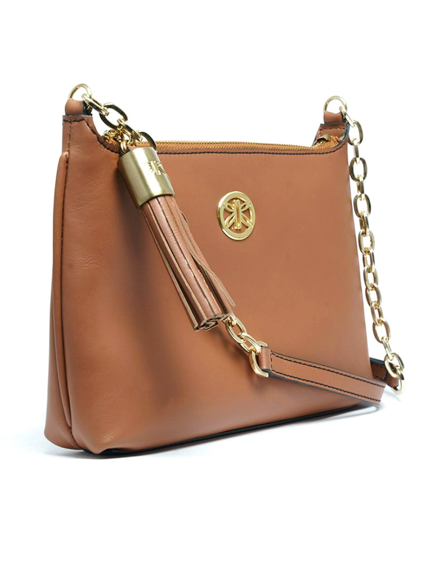 RI2K London Brown Leather Small Cross Body Bag