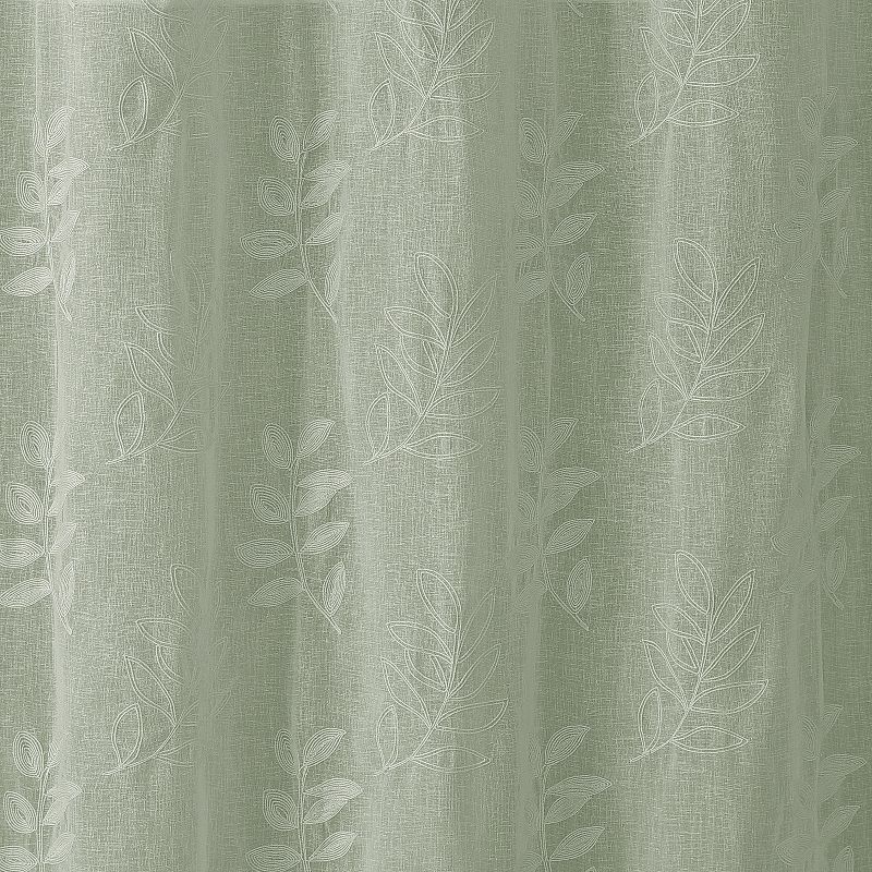 Palm Leaves Shower Curtain with Liner Green - Hookless