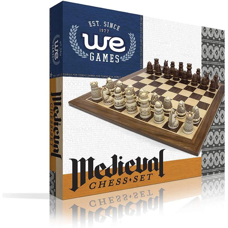 WE Games Fancy Medieval Themed Chess Set - 15 in.