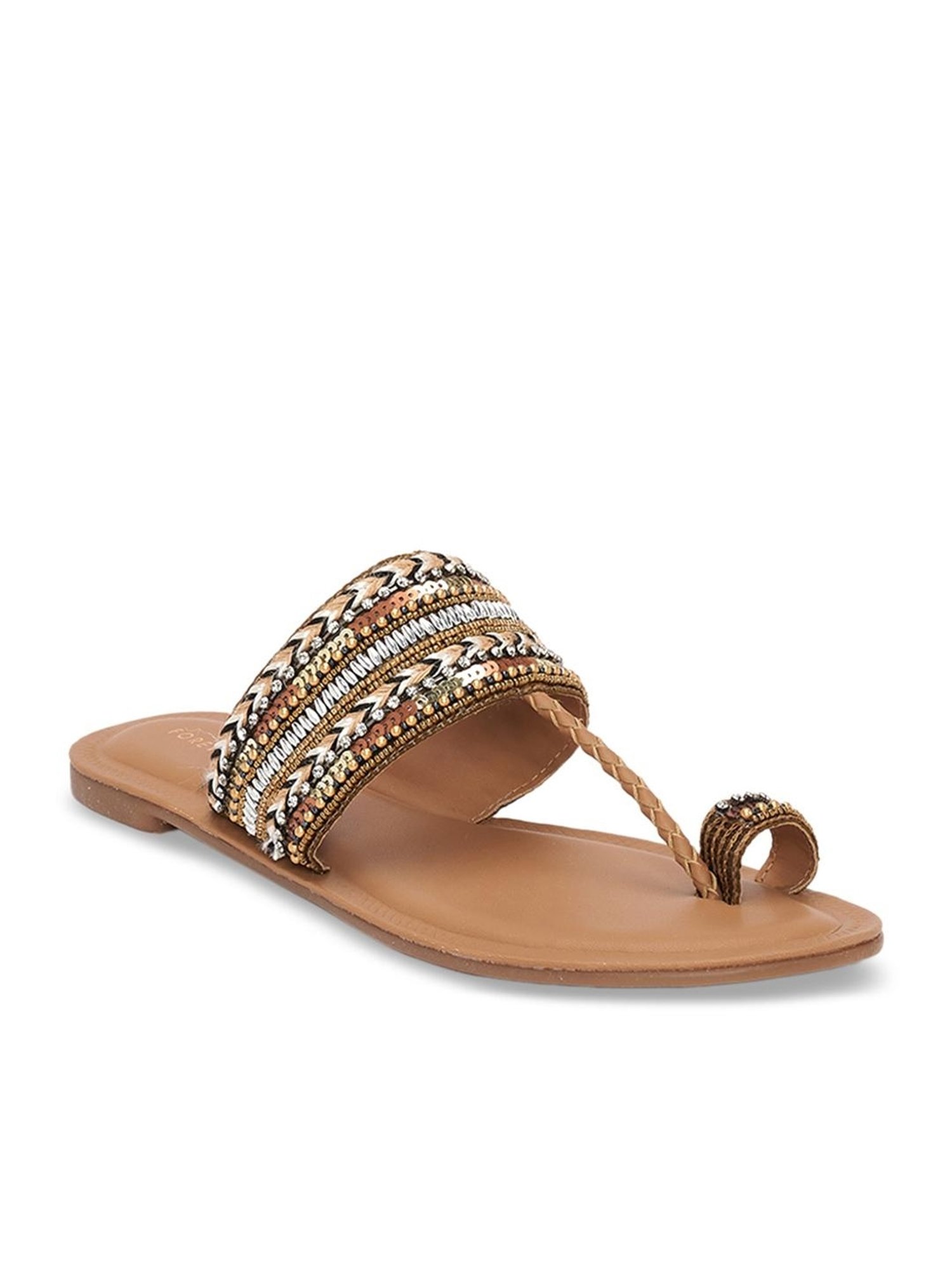 Forever Glam by Pantaloons Women's Multicolor Toe Ring Sandals