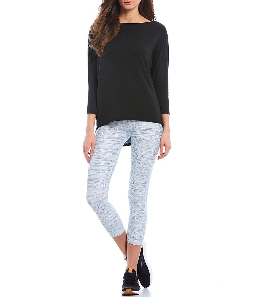 Kinesis 3/4 Sleeve Boat Neck Perfect Moisture Wicking Tee