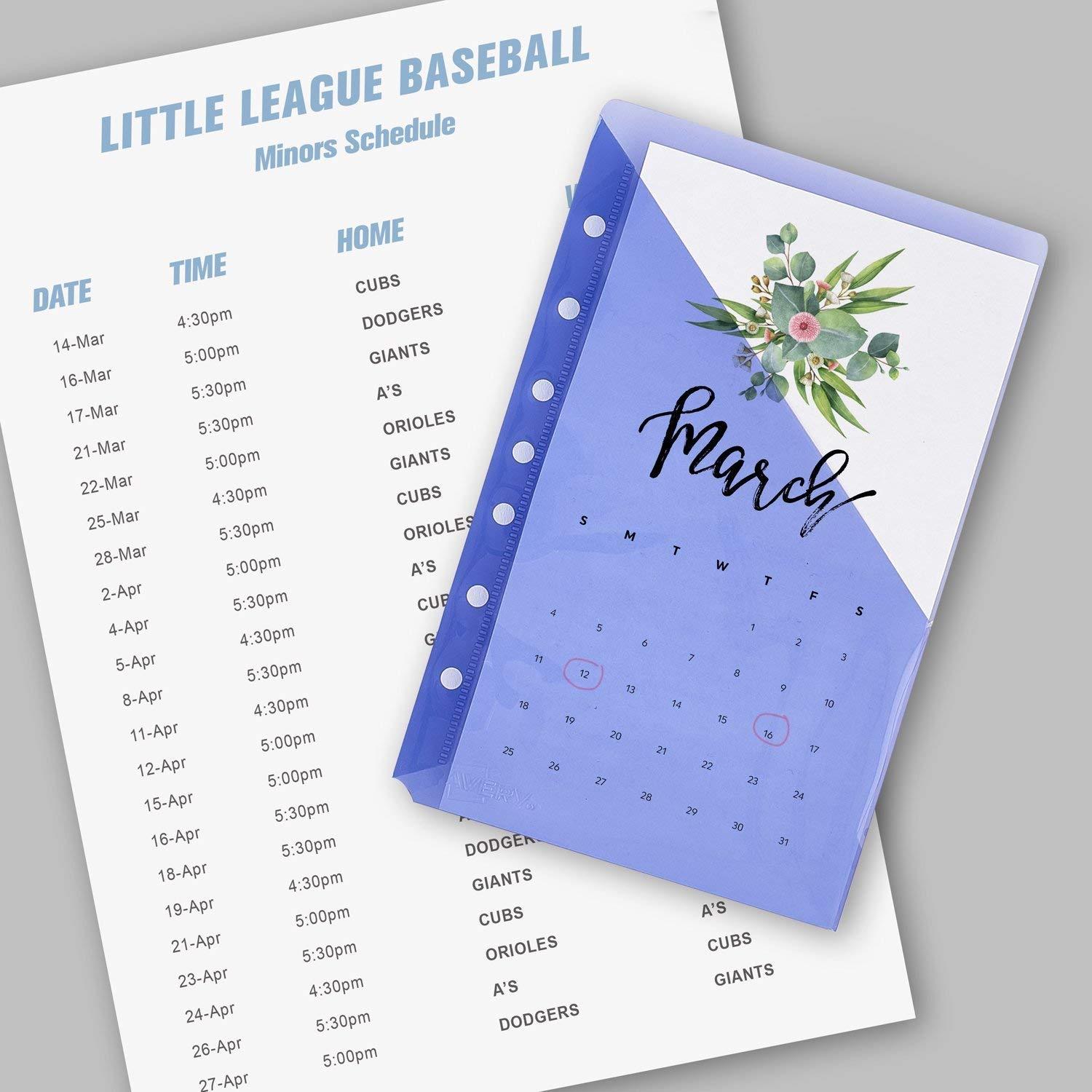 Avery Mini Binder Pockets, Assorted Colors, Fits 3-Ring and 7-Ring Binders, Durable, 5 Slash Jackets (75307)