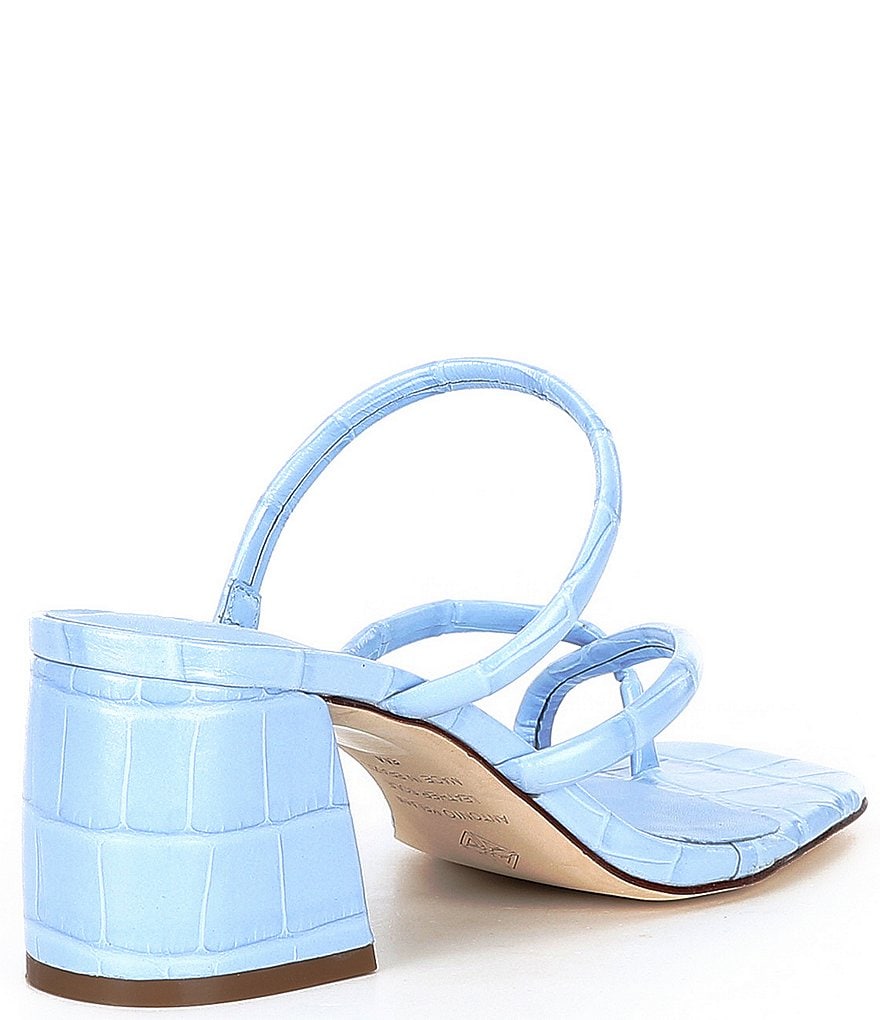 Antonio Melani Rexxza Croco Printed Leather Dress Mules