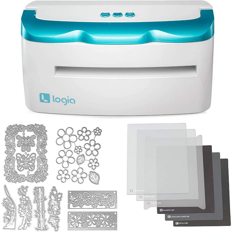 Logia Electronic Die Cutter & Embossing Machine - High Pressure Die-Cutting Machine w/9 Inch Feeding Slot - Compatible w/Most Metal Dies & Embossing Folders for Arts & Crafts Scrapbooking & Cardmaking