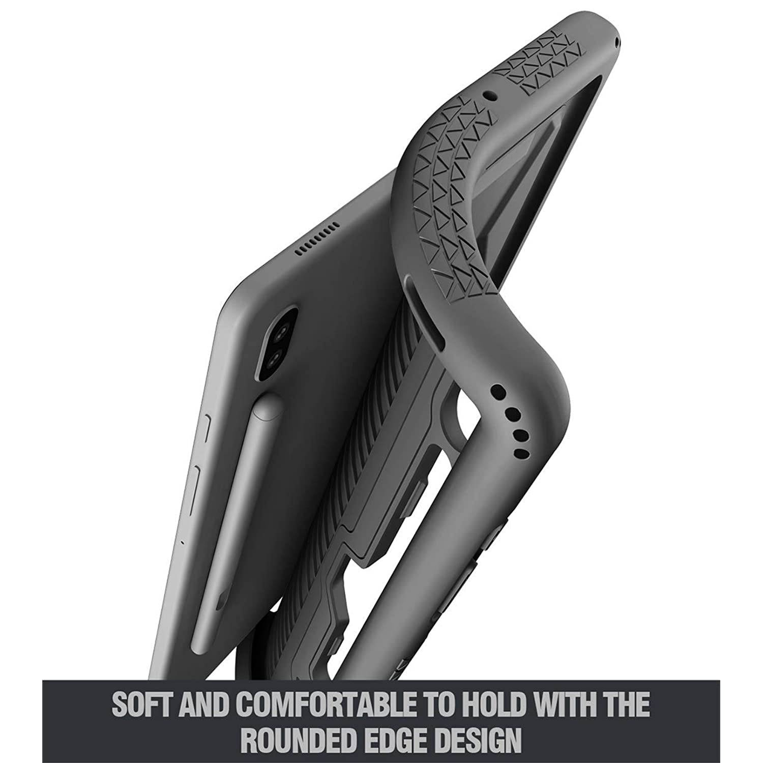 Galaxy Tab S6 Tablet Case, Poetic Heavy Duty Shockproof Kids Friendly Silicone Case Cover, TurtleSkin Series, for Samsung Galaxy Tab S6 10.5 inch Tablet (SM-T860/SM-T865 2019 Release), Black