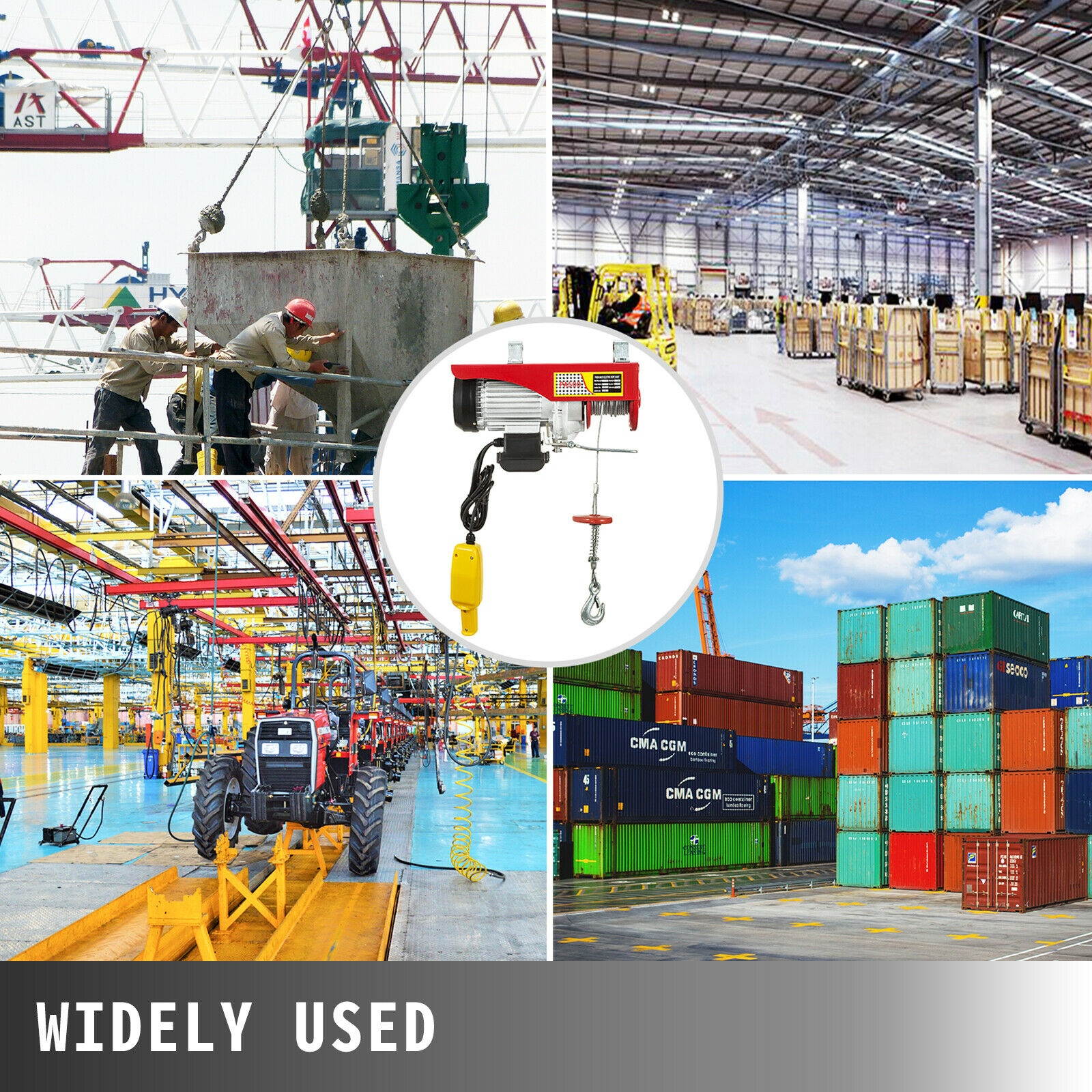 0.5Ton Electric Hoist Lifting Engine Heavy Duty Motor PA500 Winch Hoist Crane