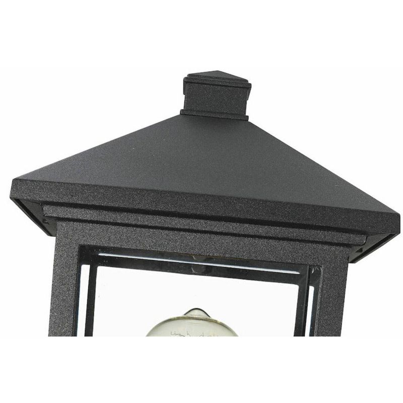 1 Light Outdoor Post Mount Sconce Black - Aurora Lighting