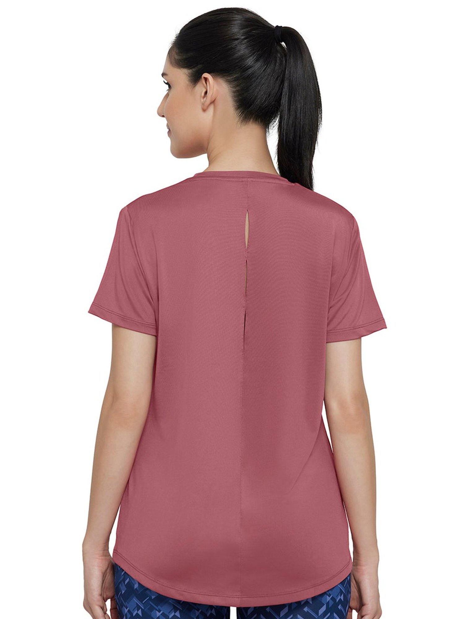 Amante Dusty Pink Regular Fit Sports T-Shirt