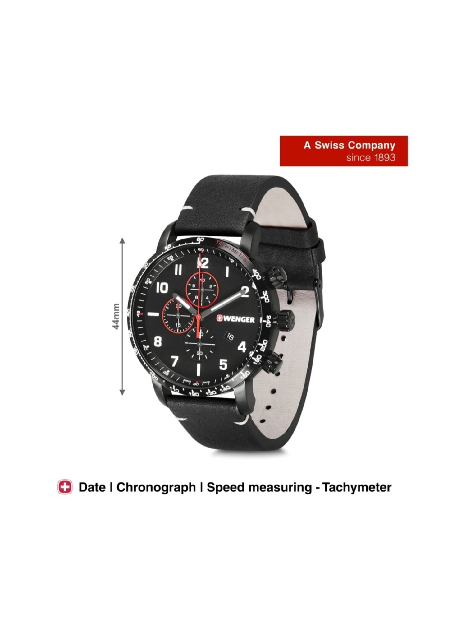 Wenger Swiss Made 01.1543.106 Attitude Chrono Analog Watch for Men