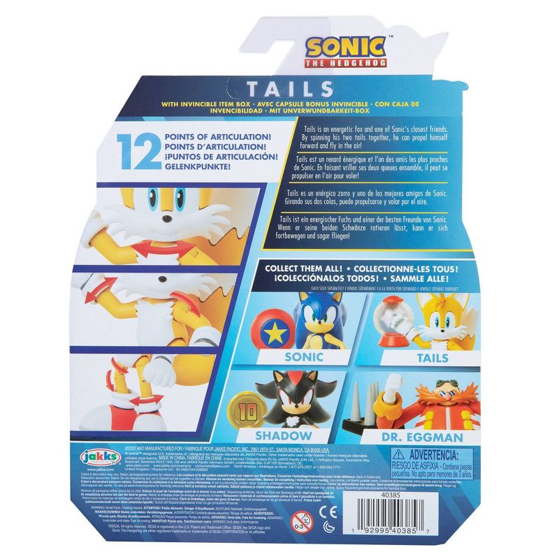 Sonic the Hedgehog 4" Modern Tails with Invincible Item Box Wave 1