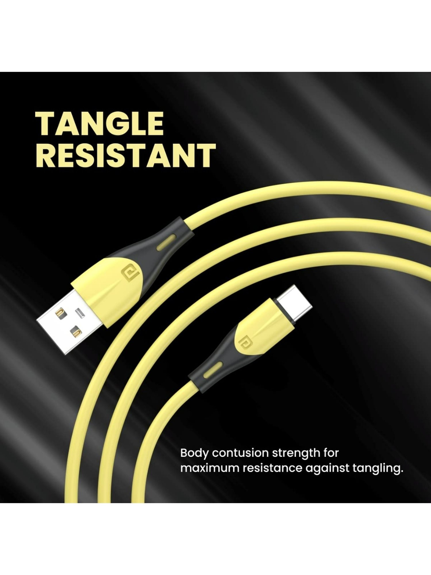 Portronics Konnect Way Type C Charge (Yellow)