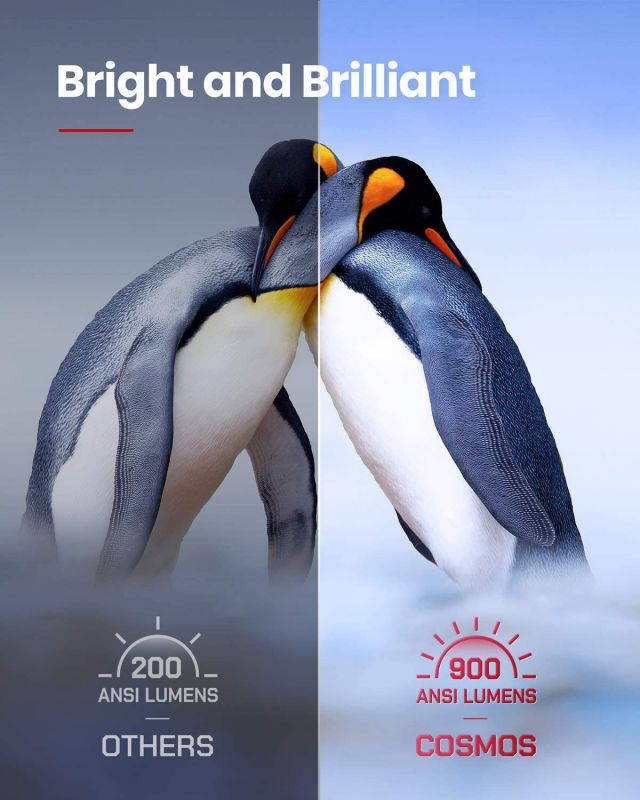 Anker Nebula Cosmos Full HD 1080p Home Entertainment Projector, 1080p Video Projector,900 ANSI Lumens, Android TV 9.0, Digital Zoom, HLG, HDR10,(Onyx Black)