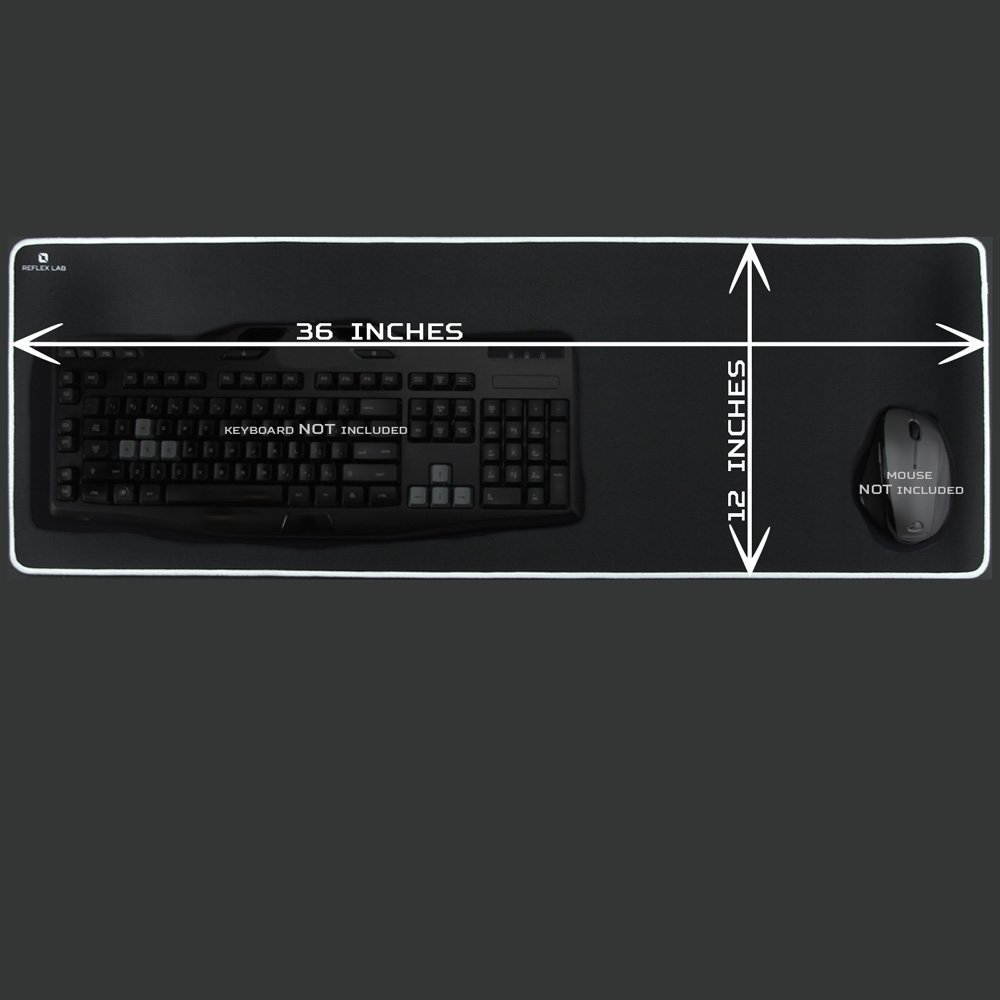 Large Extended Gaming Mouse Pad Mat XXL, Stitched Edges, Waterproof, Ultra Thick 5mm, Wide & Long Mousepad 36&rdquo;x12&rdquo;x.20" fit your mouse, keyboard, and other desk item,Mouse pad mat