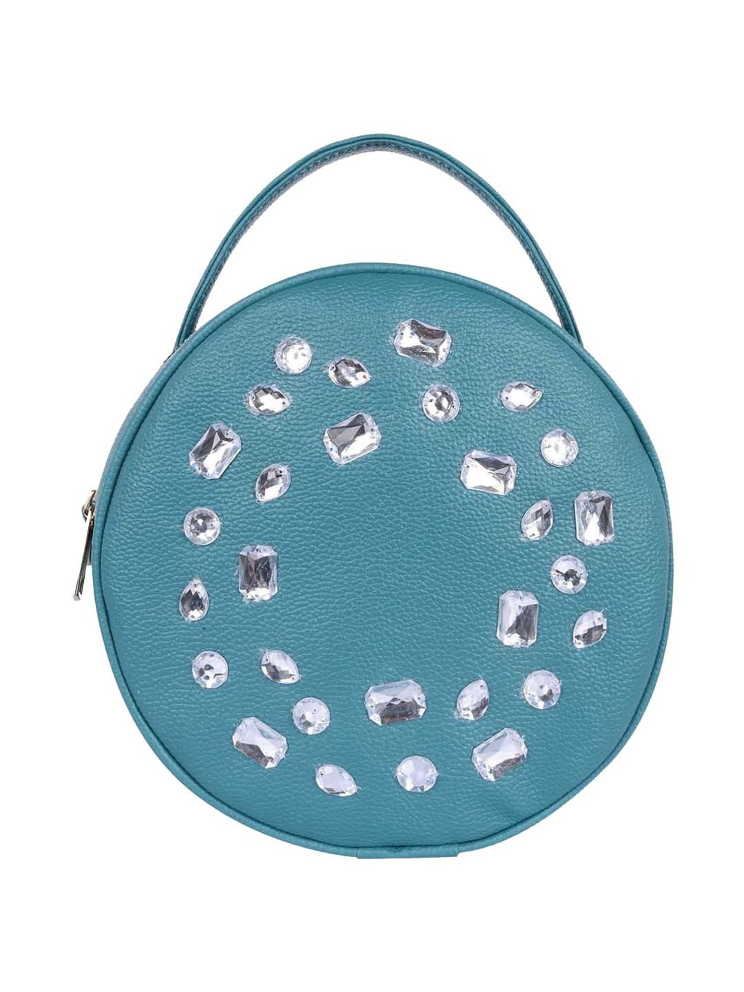 Bagsy Malone Blue Embellished Medium Sling Handbag
