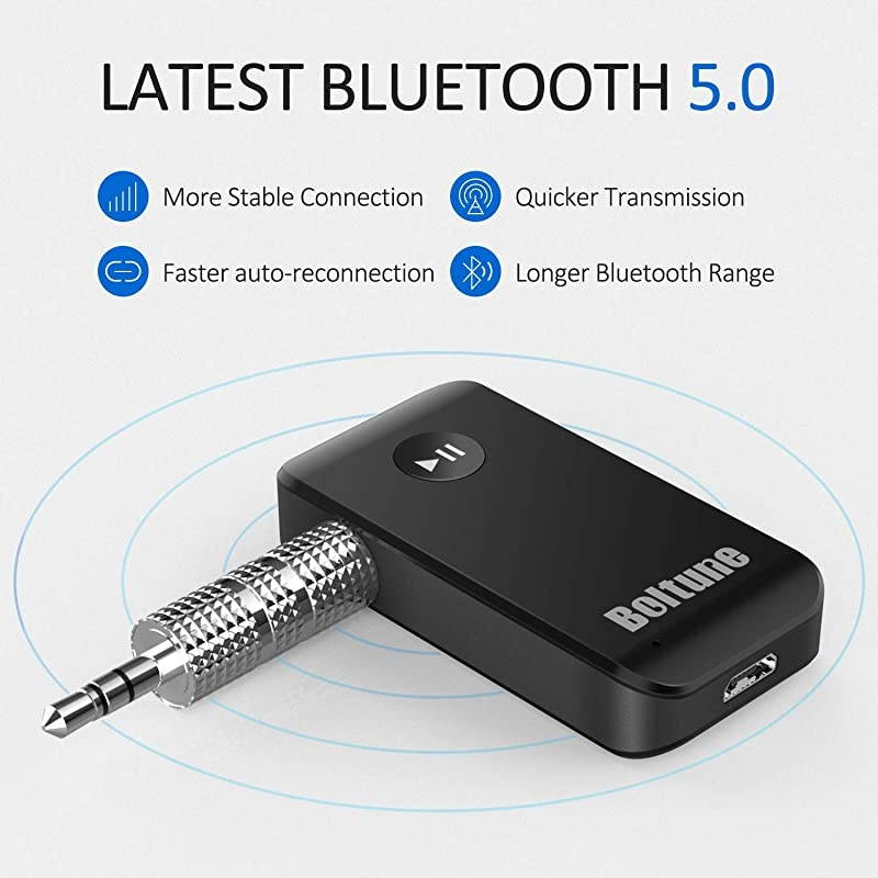 Bluetooth Amplifier in Wall, Home Stereo Audio System, 5 Inches Video Player with Touch Screen, Black, BM207M