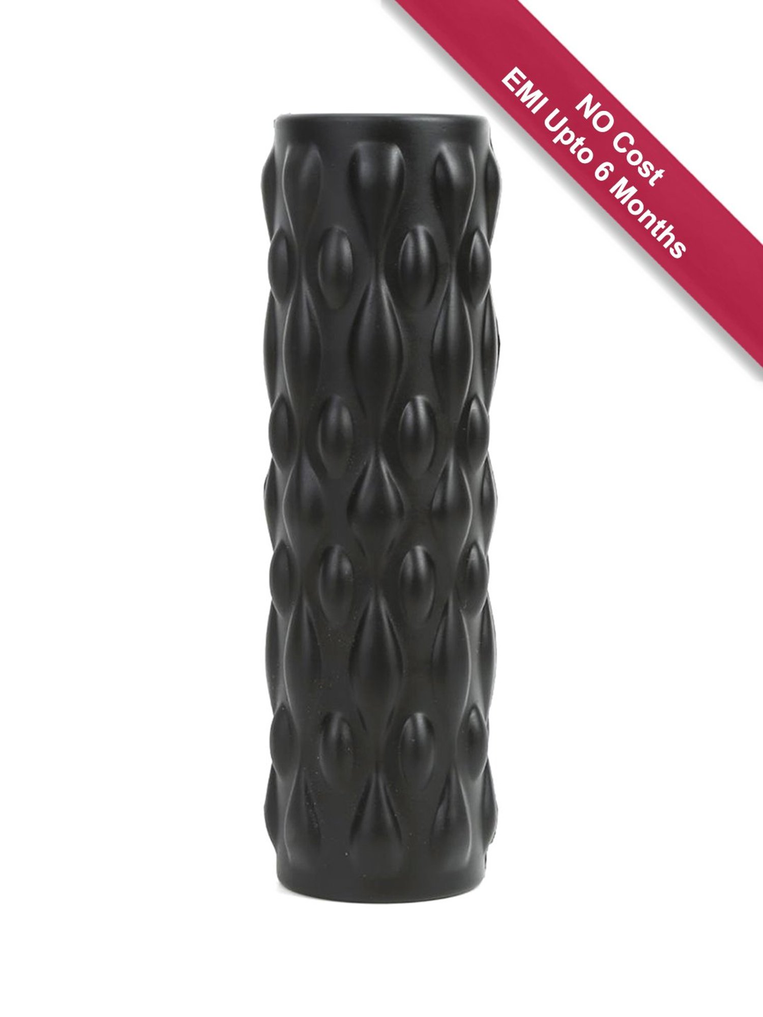 Waldon YC-618F Cordless Electric Vibrating Foam Yoga Roller with Wave Pattern (Black)