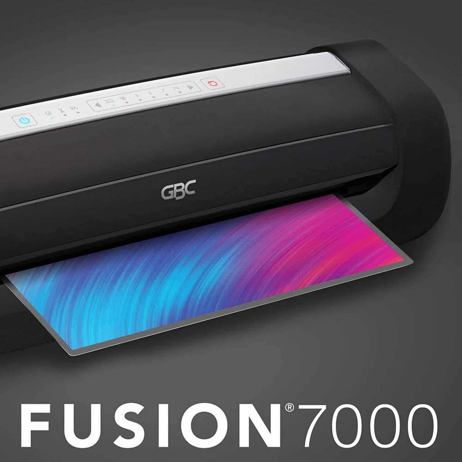 GBC Thermal Laminator Machine, Fusion 7000L, 12 Inch, 1 Min Warm-Up, 3-10 Mil, with 50 EZUse Laminating Pouches (1703098F)