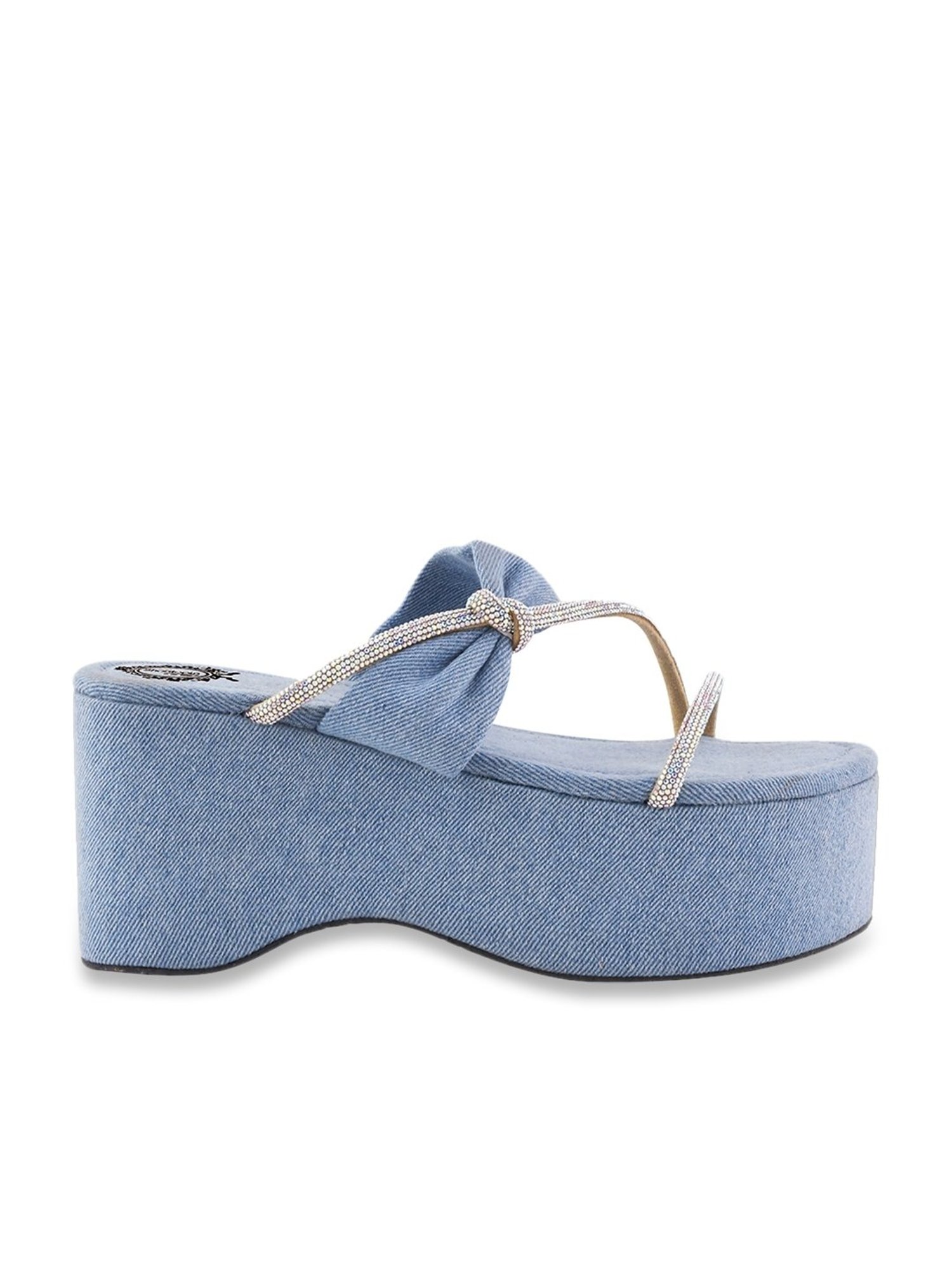 Shoetopia Women's Blue Casual Sandals