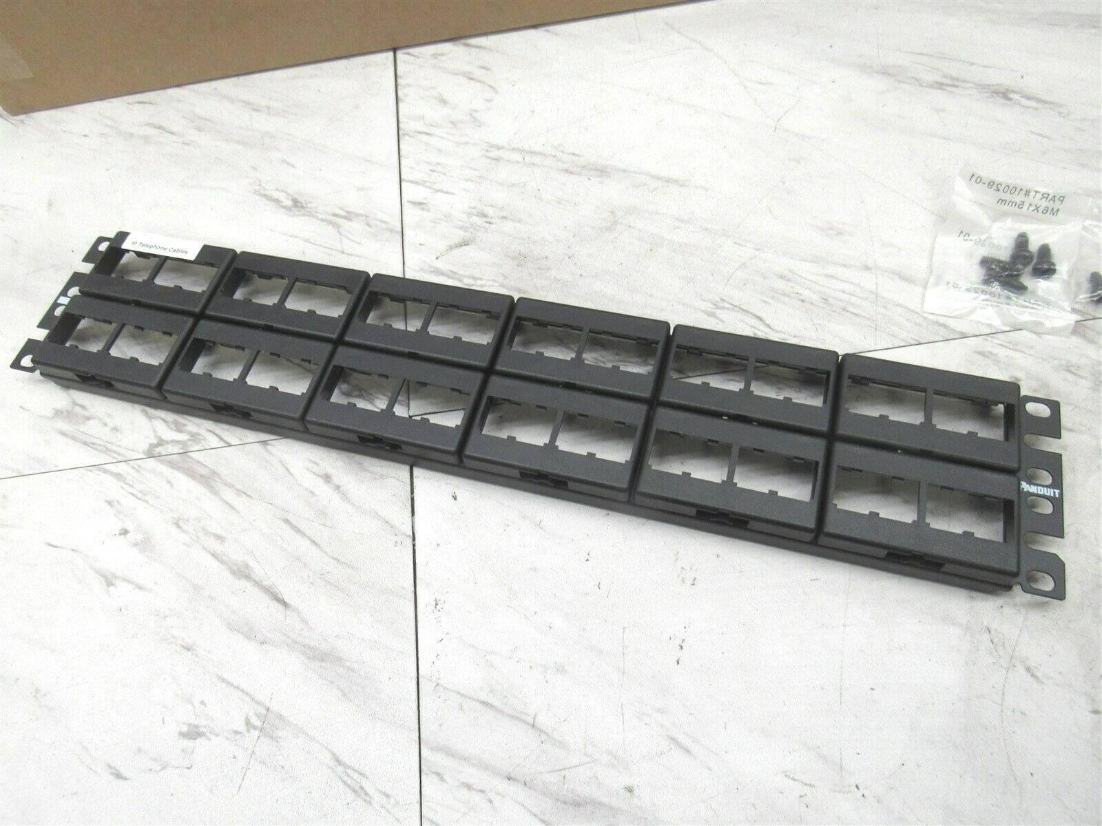 Panduit CPP48WBLY 48 Port Flat Patch Panel Black