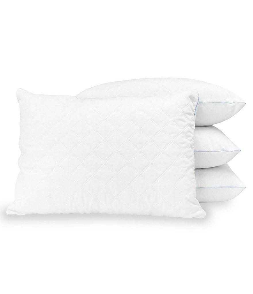 Sensorpedic Fiber Bed Pillow with 100% Cotton Zippered Pillow, Set of 4