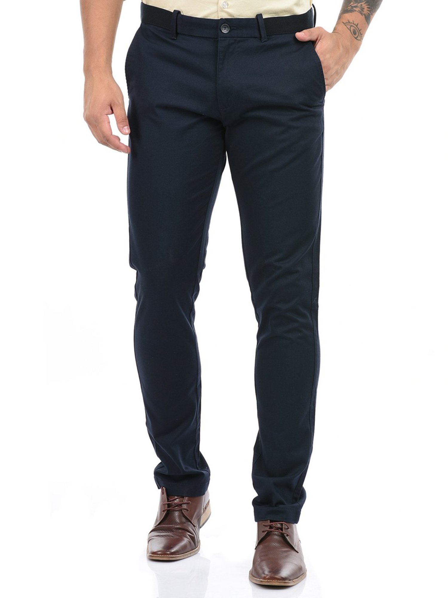 Indian Terrain Navy Slim Fit Chinos