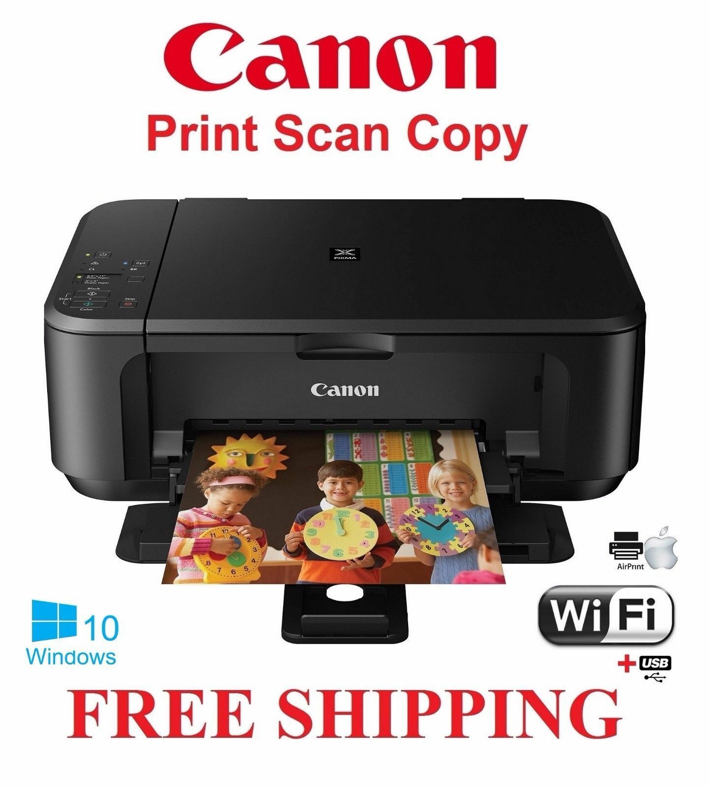NEW Canon MG3620 (5120) Wireless Printer/Scanner/Copier-Duplex WIFI-home School