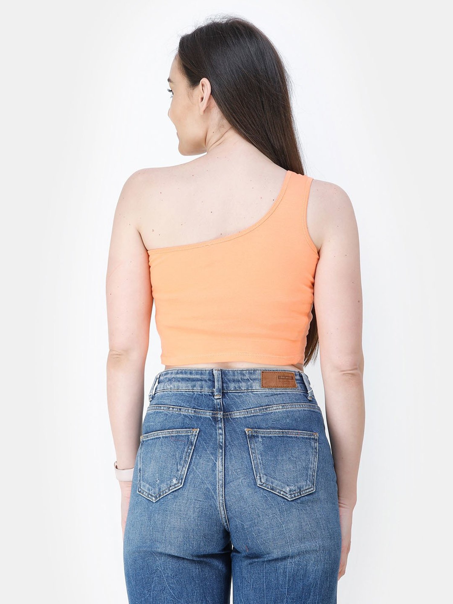 Cation Orange Crop Top