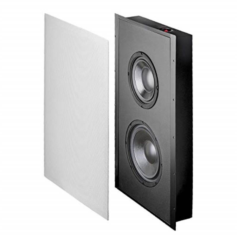 osd inwall 300w low profile home theater subwoofer trimless design 8" woofer w/ 10" passive radiator sl800d